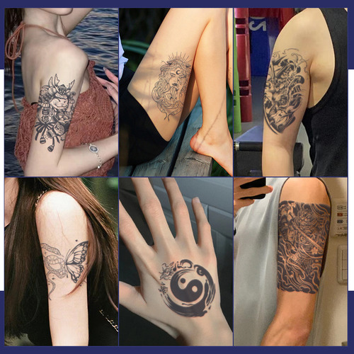 Hc-515 - 11*18cm - National Fashion Poetry Tattoo Stickers