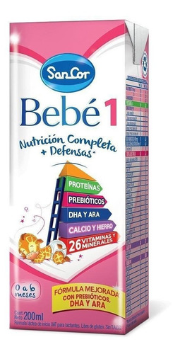 Leche de fórmula líquida Mead Johnson SanCor Bebé 1 brick 200mL