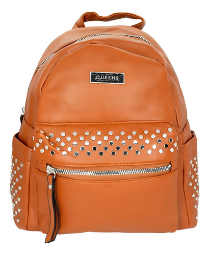 Queens Cartera Mochila Urbana Mujer Bolso Rojo Qi22110 Color Camel