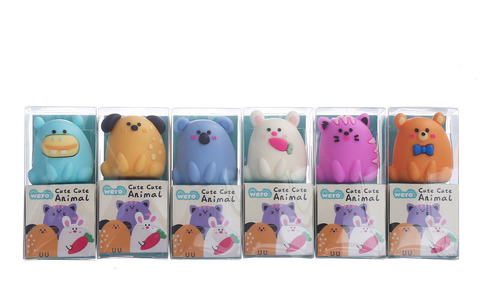 Sacapuntas Para Lápiz Funny Animales Perros Vacas X 1 Unidad