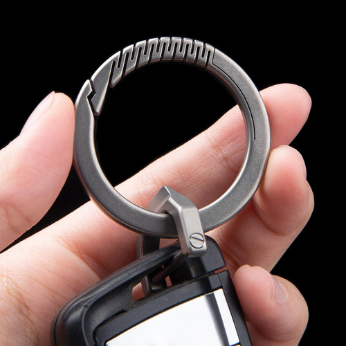 Llavero De Aleación De Titanio, Anillos Con Hebilla De