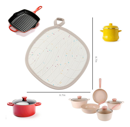 Soportes Gruesos Para Ollas De Cocina Con Textura De Silicon