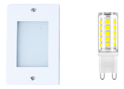 Kit 9 Balizador De Embutir Escada Parede 4x2 + Lâmpada Led Cor Branco Lâmpada Branco Frio 110V/220V