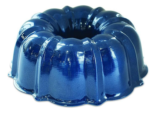Nordic Ware | Molde Para Rosca | Molde Para Repostería | Elaborado en Aluminio | Interior Antiadherente | 26 x 26 x 7.5 cm | Color Azul