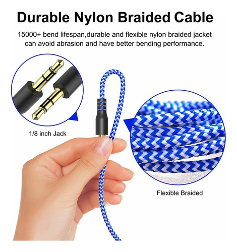 Cable Aux Umecore Para Automóvil, Cable De Audio Auxiliar De