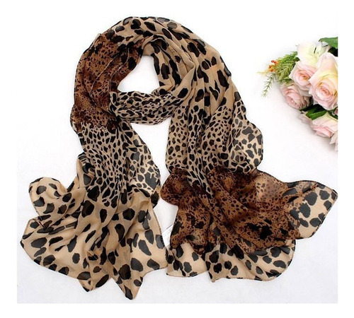 . Bufanda De Mujer Con Estampado De Leopardo Bufanda De