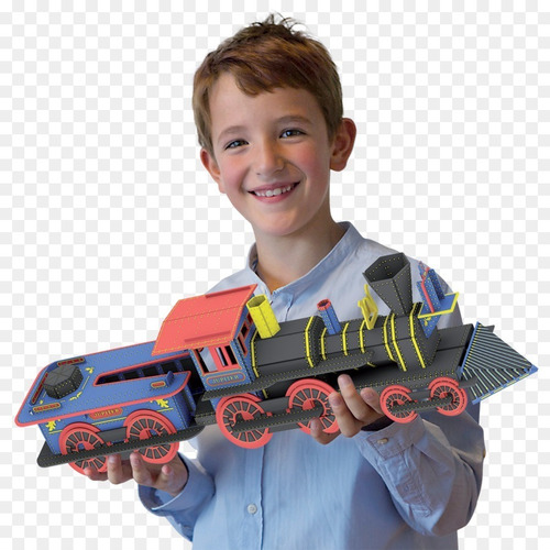 Construye Una Locomotora 3d, Libro+maqueta