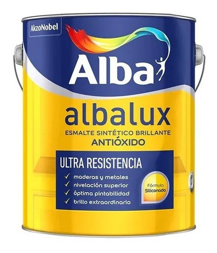 Pintura Albalux Esmalte Sintetico Blanco Brillante 1 Lt Alba