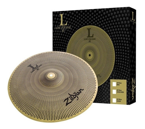 Platillo Crash Ride 18 Silencioso Practica Zildjian L80 18cr