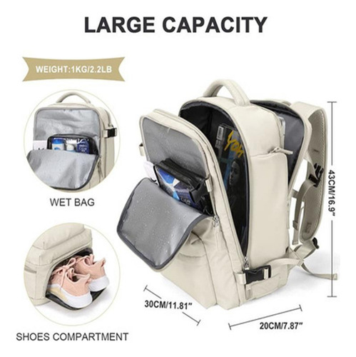 Mochilas De Viaje Grandes, Impermeables Y Antideslizantes For Portátiles