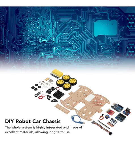 Chasis De Carro Kit Robot Compatible Para Arduino, 4wd
