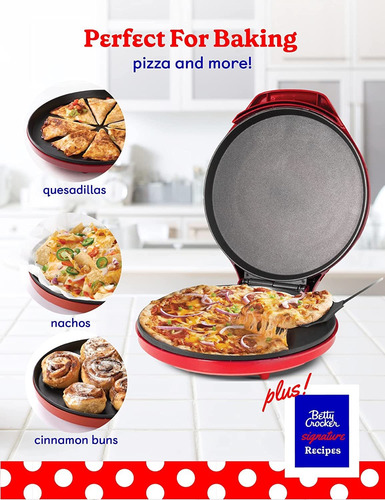 Plancha Para Pizza Betty Crocker Bc-2958cr 1440 Watts