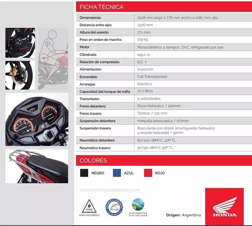 Honda Glh 150 0km Fcia C/tarjeta Xr Cg Titan Wave Motopier