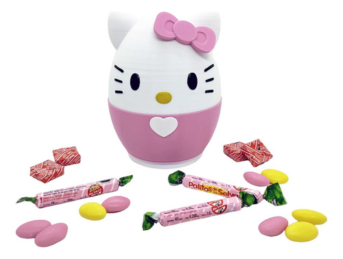 Contenedor Golosinas Huevo Hello Kitty Impresión 3d