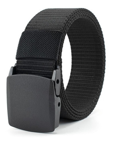 Cinturon Moderno Cuero Sintetico Brillante Ajustable Color Negro Talla Estándar