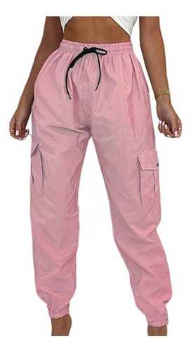 Pantalones Cargo Plegables Para Mujer, Casuales, De Color Li