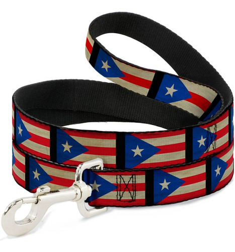 Correa Para Perro Con Hebilla De La Bandera De Puerto Rico D