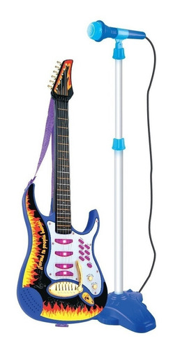 El Duende Azul Guitarra Con Microfono De Pie Art 6317
