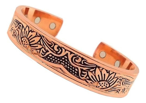 Pulsera India De Cobre Magnetica Chakras Salud Shinde 6.35 Cm 16.5 Cm