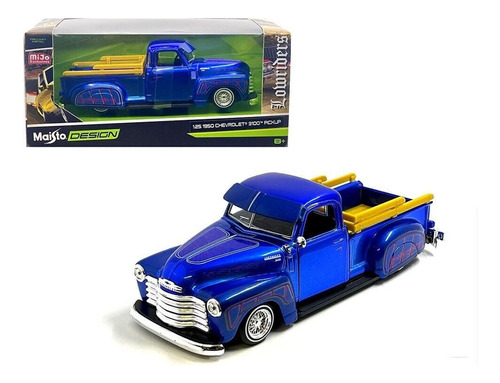 Maisto 1:24 1950 Chevrolet 3100 Pickup Azul Lowrider 
