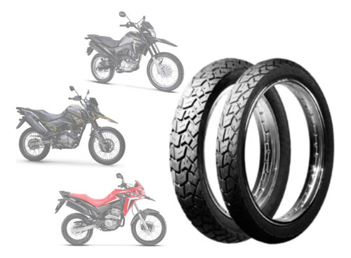 Super Oferta Kit 2 Pneus 110/90-17 90/90-19 Bros/crosser/xre