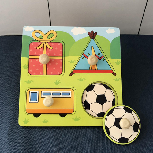 Peg Puzzle Board Shape Sorter Juguete Montessori Presente