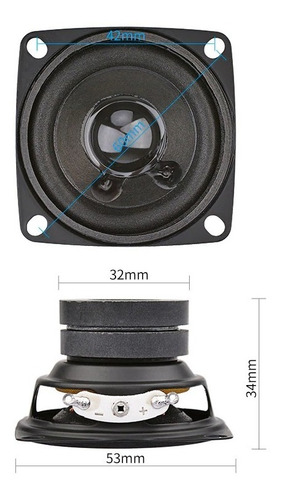 Imagem 3 de 5 de Mini Alto Falante Aiyima (par) 2¨ 4 E 8 Ohms 10w
