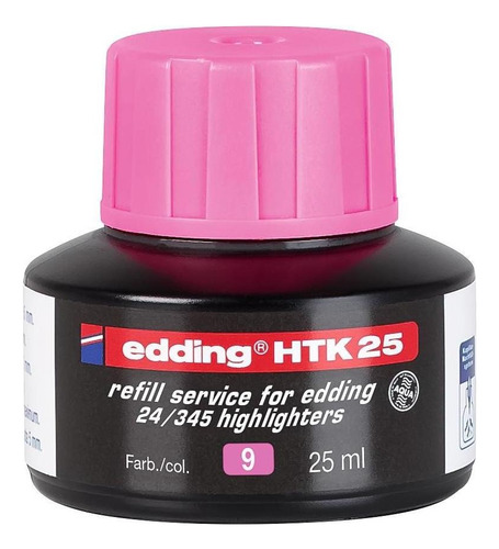 Tinta Recarga Marcador Resaltador Edding Htk 25 Capilaridad Color Rosa