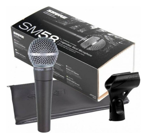 Kit De Micrófonos Dinámico Shure Sm58 Cardioide X5 Unidades Color Gris oscuro