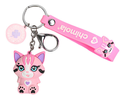 Llavero Lucky Cat Pink Gatito Gato Rosa Chimola Color Rosa Chicle