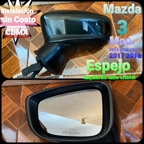 Espejo Mazda 3 2016 2015 2017 2018 Original Izquierdo-chofer