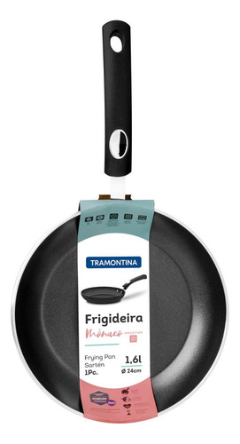 Frigideira De Indução Rasa Tramontina Mônaco Preta 24cm Cor Preto