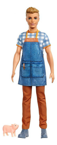 Barbie - Muñeco Ken Sweet Orchard Farm Con Mascota Mattel