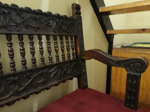 Imagen 10 de 10 de Banqueta De Madera Años 80 En Perfecto Estado.