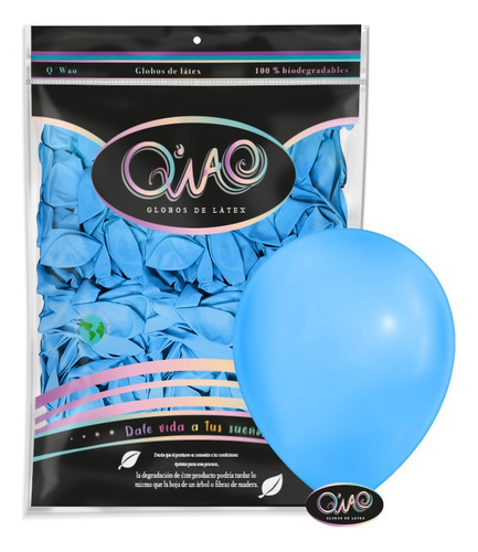 100 Globos Redondos 10  Qwao Qiao Liso Macarrón