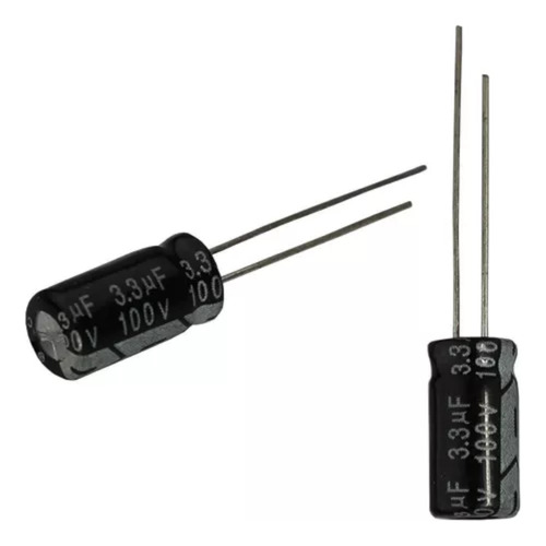 Capacitor Eletrolitico 3,3uf X 100v (6 Peças) 105