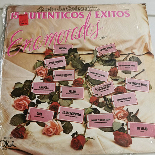 Disco Lp:enamorados- 15 Autenticos Exitos Enamora2