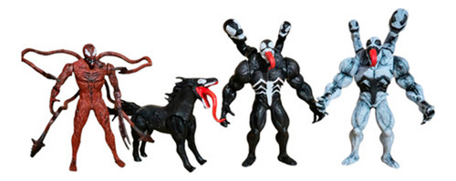 Spider Man Set Figuras Venom Carnage Antivenom Set 4 Pzs