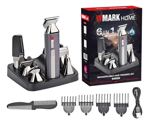 Aparador De Pelos Barbeador 6 Em 1 Wmark Ng Ht001