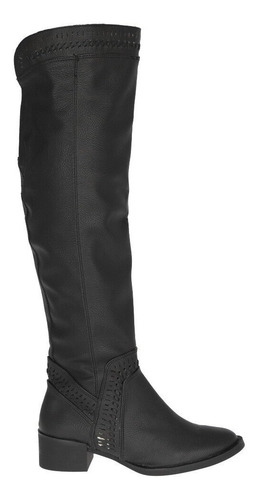 Imagen 3 de 5 de Botas Dama Largas De Tacon Piel Sintetica Casual