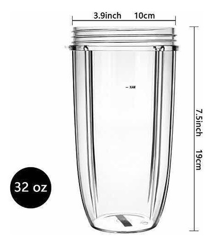 Imagen 1 de 8 de Vaso De 32 Onzas Repuesto Para Nutribullet  De 600 W Y 900 W