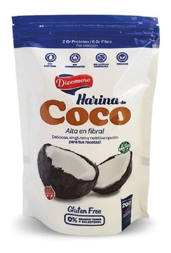 Harina De Coco X 200gr - Dicomere -gluten Free