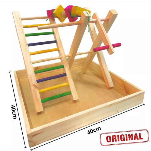 Brinquedo Para Ave Rei Do Pets Playground Recomendado Para Passaros - Cor Multicolorido