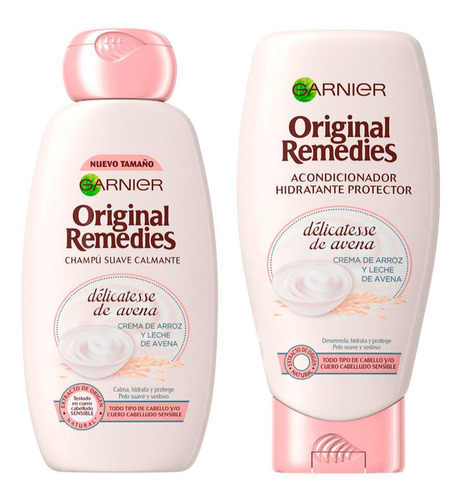 Pack Shampoo Y Acond Delicatesse De Avena Original Remedies 