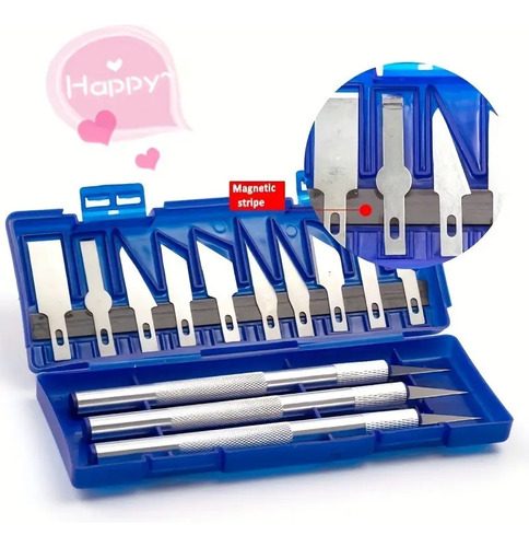 2 Cutter De Precision Tipo Bisturí Kit +3 Pieza +13 Navajas