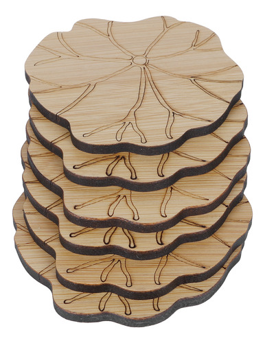 Posavasos De Bambú Para Tazas De Té Cup Pad, Juego De 6 Unid