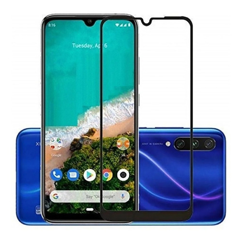 Vidrio Templado 5d Xiaomi Mi A3 Borde Negro Full Pega