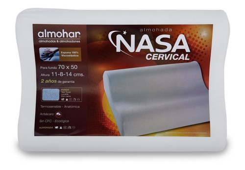 Almohada Cervical Intelige Viscoelastica 70x50 11-8-14 Nasa 