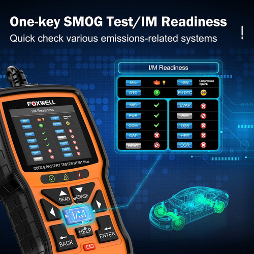 Imagen 7 de 7 de Promo Foxwell Nt301 Plus Obd2 Escáner Con Prob