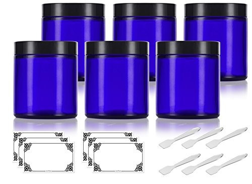 Frascos De Vidrio Recto Azul Cobalto - 4 Oz / 120 Ml (paquet
